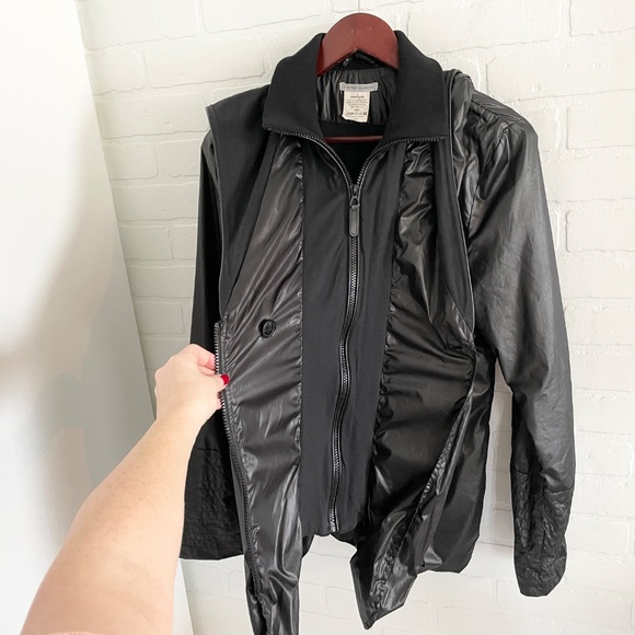 Sarah Pacini Rare Hooded Rain Coat Perfecto Fluid Liquid Motorcycle Matrix 10 - Picture 13 of 14